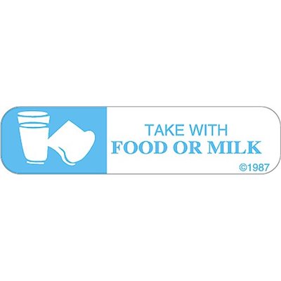Label "Take with Food or Milk"