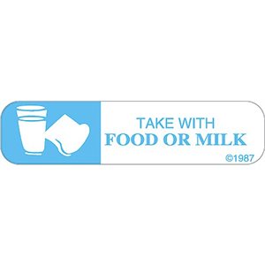 Label "Take with Food or Milk"