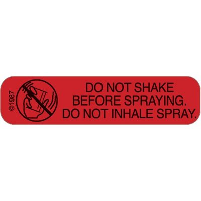 Label "Do Not Shake Before Spraying"