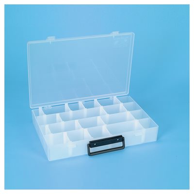 Plastic Utility Box with Handle, 14x2x9