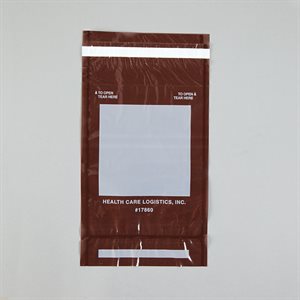  Self-Sealing Tamper-Evident Bags, Amber, 6-1 / 2 x 10