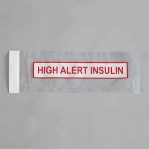  High Alert Insulin Self-Sealing Tamper-Evident Bags, 8x2