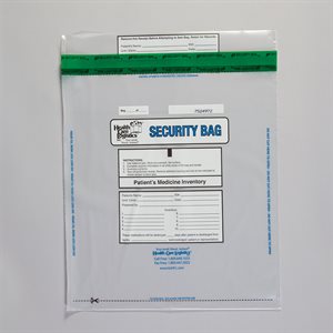 Patient's Medicine Inventory Bags, 12 x 14, Clear, pack