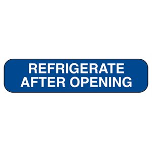  Refrigerate After Opening Labels