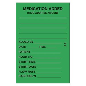 Label "Medication added Drug Additive.."