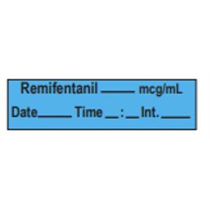 Label Tape: Remifentanil ___mcg / ml