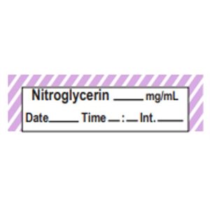 Label Tape: Nitroglycerin___mg / ml