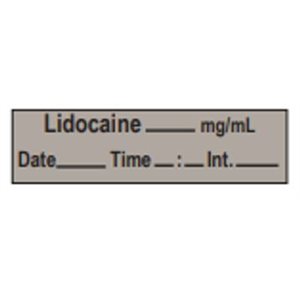 Label Tape: Lidocaine___mg / ml