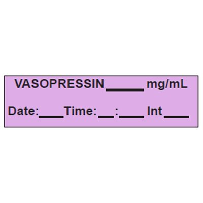 Label Tape: Vasopressin