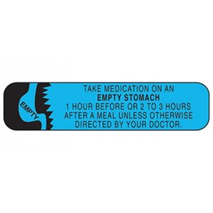 Label: TAKE MEDICATION ON AN EMPTY STOMACH...