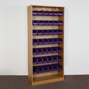 Storage Bin Cabinet, Grey