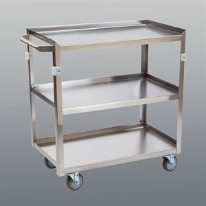 Stainless Steel Utility Cart, 3-Shelf