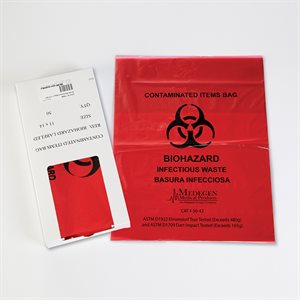 Small Biohazard Bags, 11-1 / 4 x 14-1 / 2