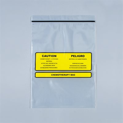 Chemotherapy Disposal Bags, 9 x 12"