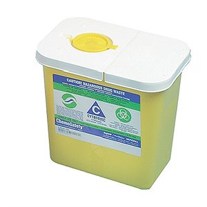 ChemoSafety™ Sharps Container, 2 gallons, with locking rotar, 20 / package