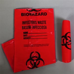  Biohazard Bags, 3-Gallon