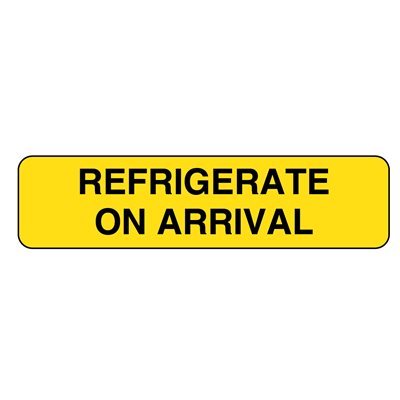 Label: Refrigerate On Arrival
