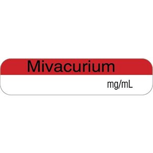 Label "Mivacurium mg / mL"
