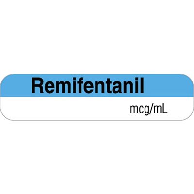 Label "Remifentanil mcg / mL"