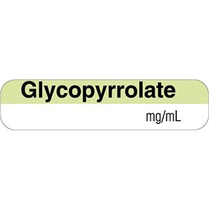 Label "Glycopyrrolate mg / mL"