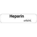 Label "Heparin units / mL"