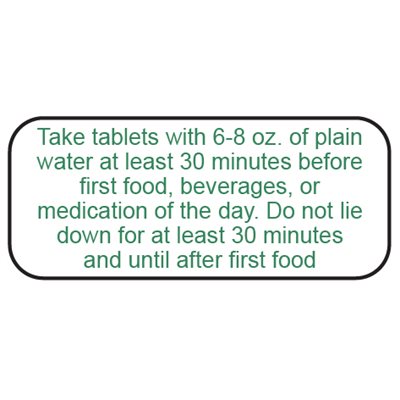 Label: Take Tablets with 6-8 oz. of Plain Water...