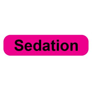 Label "Sedation" Black Ink / Fl.Pink