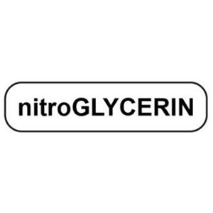Label "nitroGLYCERIN" Black Ink / White