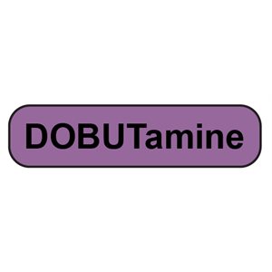 Label "DOBUTamine" Black Ink / Purple