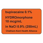 Label: bupivacaine 0.1% HYDROmorphone