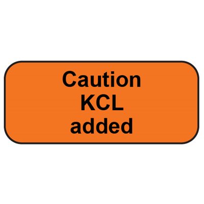 Label: Caution KCL added