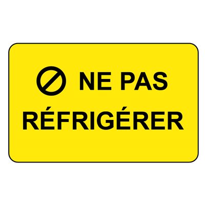 Label: Ne Pas Refrigerer