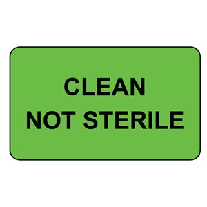 Label: Clean Not Sterile