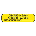 Label: Discard 14 days after initial use...