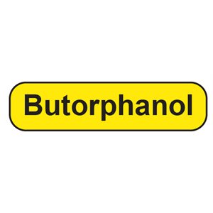 Label "Butorphanol" Black Ink / Fl.Yellow