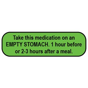 Label: Take this medication on an EMPTY STOMACH...