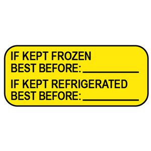 Label: If kept frozen best before...