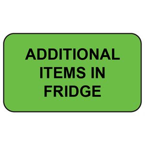Label: Additional Items in Fridge