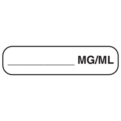 Label: ___MG / ML