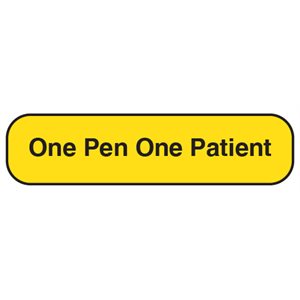Label: One Pen One Patient