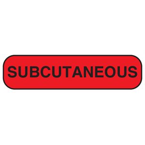 Label: Subcutaneous