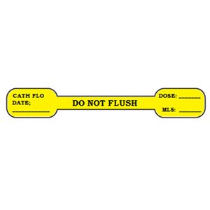 Label: Cath Flo Date, Do Not Flush...