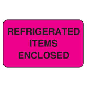 LABEL: Refrigerated items enclosed