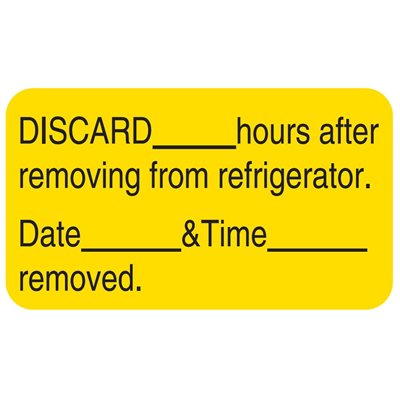 Label: Discard ___ Hours After Removing...