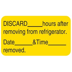 Label: Discard ___ Hours After Removing...