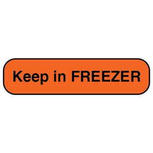 Label: Keep in Freezer
