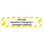 Label: Ket / Val Ketamine (100mg / ml) + Diazepam (5mg / ml)