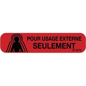 French Label: "For External Use Only"