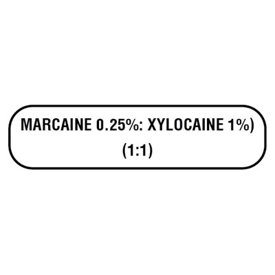 Label: "MARCAINE 0.25%: XYLOCAINE 1%) (1:1)
