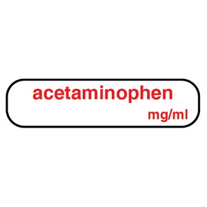 Label: "acetaminophen mg / ml"